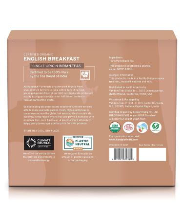 Organic English Breakfast Black Tea Bags (100 Count) | USDA Certified | Strong & High-Caffeine | Ideal for Brewing English Breakfast Tea & Kombucha - Buy Online on GoSupps.com