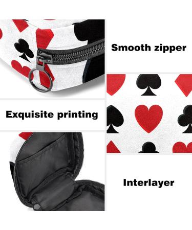 Shop Spading Hearts Pattern Sanitary Napkins Storage | Stylish Menstrual Cup Bag for Women & Teens - Buy Online on GoSupps.com