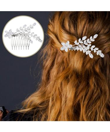 FRCOLOR Accessories bangs comb hair flowers for women wedding bridal headpieces for wedding hair accessories for women wedding hair combs headband rhinestones aluminum alloy Flowers - Buy Online on GoSupps.com