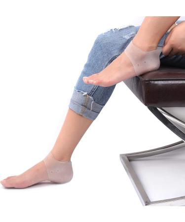 AnHua Silicone Gel Heel Sleeves - Foot Cushion Pads for Plantar Fasciitis Heel Spurs & Pain Relief - 2 Pairs for Men & Women - Buy Online on GoSupps.com