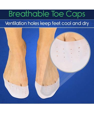 Vivesole Toe Pouches 4 PCS - Silicone Gel Sock Pads for Big Toe Protection - Metatarsal Cushion Sleeve for Men and Women - Buy Online on GoSupps.com
