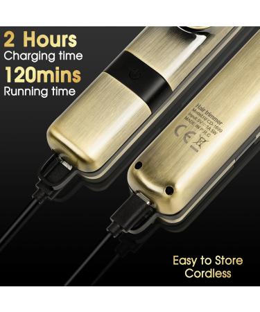 Professional Hair Clippers for Men - Cordless Barber Trimmer with Magnetic Blade | Best Gifts for Men (Bronze - Buy Online on GoSupps.com