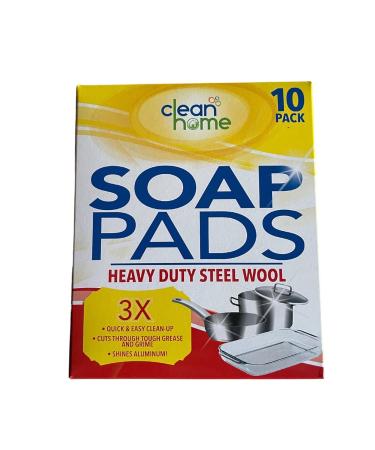 Heavy Duty Soap Pads Steel Wool Scrubbers 20 Premium Pads for Easy Cleaning | International Shipping Available - Buy Online on GoSupps.com