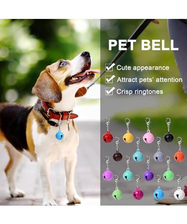 Molain 16 Pcs Cat Dog Collar Bells Jingle Bell for Cat Collar Dog Collar Charms Colourful Pet Small Bells with Clasps Pet Collar Accessories Festival Party DIY Crafts Decoration - Buy Online on GoSupps.com