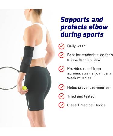 Neo G XL Elbow Support for Tendonitis & Joint Pain - Tennis Elbow Brace - Multi Zone Compression Sleeve - Airflow Design - Size XL (30-33 CM) - Buy Online on GoSupps.com