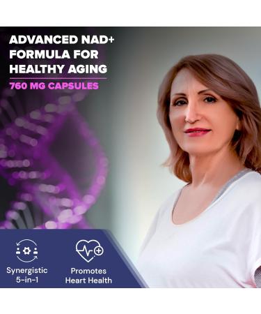 Ultra Mary NAD+ Resveratrol Supplement Longevity Formula with Nicotinamide Adenine Dinucleotide with CoQ10 Apigenin & Turmeric Anti-Ageing Formula for Men & Women 60 Capsules - Buy Online on GoSupps.com