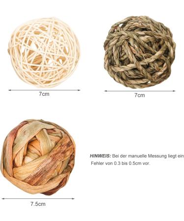 9-Piece Chewing Case Set for Small Animals - Natural Grass Toys for Rabbits Guinea Pigs & Chinchillas - Buy Online on GoSupps.com