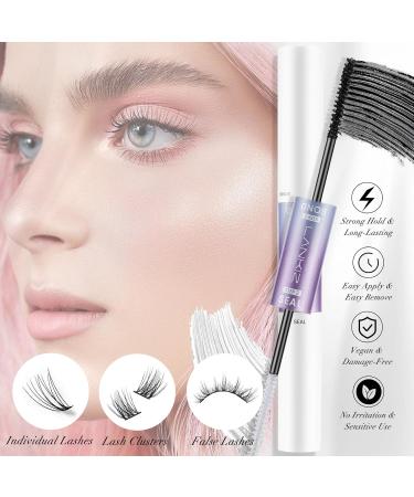 LANKIZ Cluster Lash Glue | Waterproof Bond & Seal for Wispy & DIY Extensions | 48-Hour Strong Adhesive for Individual & Strip Lashes - Buy Online on GoSupps.com