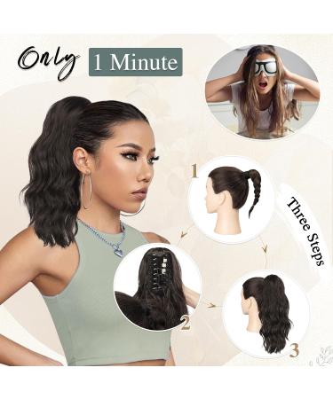 Sofeiyan Clip-in Ponytail Extension - Curly Heat-Resistant Hairpiece for Women - Brown to Ash Brown - Buy Online on GoSupps.com