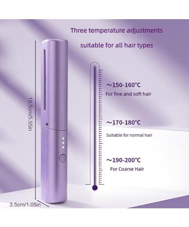 Rechargeable Mini Hair Straightener Brush - Cordless & Portable Electric Straightening Comb with Negative Ion Technology - Ideal for Travel (Pink - Buy Online on GoSupps.com