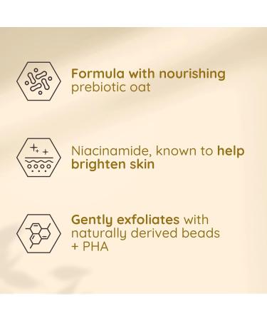 Aveeno Skin Renewal Gentle Body Scrub - Exfoliating & Renewing Formula with Prebiotic Oat - 200ml - Buy Online on GoSupps.com