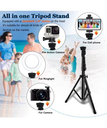 Selfie Stick Tripod 64 Inch | Extendable Stand with Wireless Remote | Compatible with iPhone 13, Android, Cameras - Buy Online on GoSupps.com