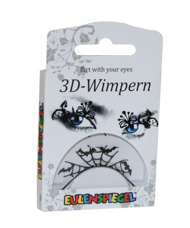 Eulenspiegel 003138 - Paper eyelashes Halloween black for carnival theme party