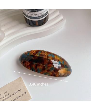 Large Hair Barrette for Women French Acetate Hair Barrette Tortoise Shell Hair Clips Vintage Snap Hair clips Accessories Gifts for Women Girls 1 count (Pack of 3) Style B - Buy Online on GoSupps.com