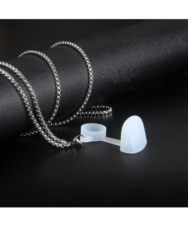 SOUTHJIELING 80cm Anti-Lost Metal Necklace | Yueke Relax Non-Slip Square Bead | Stainless Steel Chain - Black | International Shipping - Buy Online on GoSupps.com