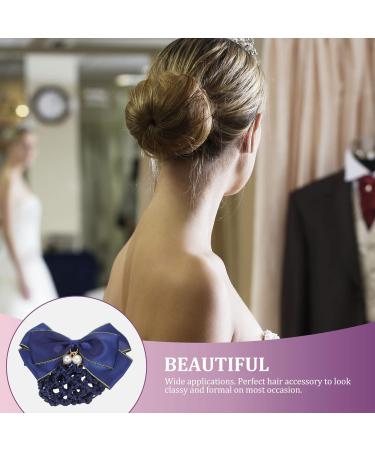 LALAFINA Hairpin Bowknot Hair Accessory Bow Bun Hair Net Barrette Bun Cover Hairnet Bun Cover Bow Bun Hair Cover Bowknot Hair Tie Hair Nets for Women Hair Set Bow Tie Fabric - Buy Online on GoSupps.com