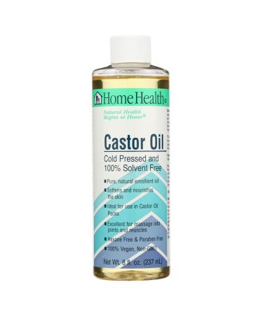 Home Health Castor Oil - 8 fl oz - Conditioning Oil for Body Skin & Brows - Non-GMO USDA-Certified Organic - Cold Pressed - Solvent & Hexane Free