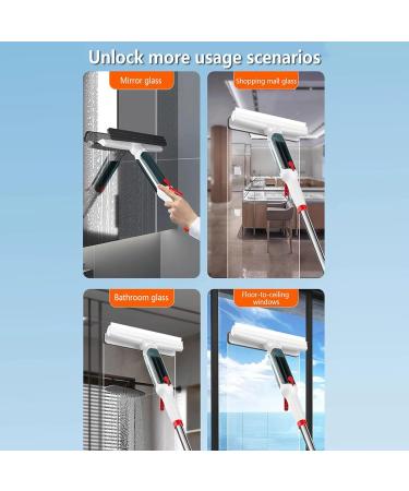 RRRYYYZZ 75'' Spray Squeegee for Window Cleaning with 4-Section Extension Pole 4 in 1 Shower Squeeze for Glass Door and Tile Window Cleaning Squeegee Kit with Sewage Collector and 5 Pads - Buy Online on GoSupps.com