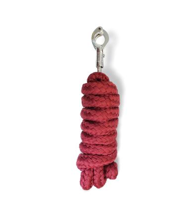 Leading knit with panic hooks for horse - tiebar trick in different stylish designs lead leash binding pony donkey goat - bordeaux bordeaux -red