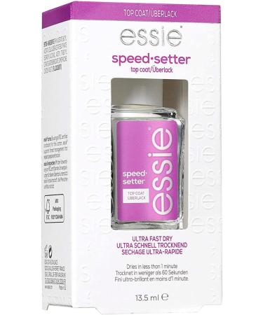 Essie Nail Polish Base Coat Hardening Strong Start with Biotin Transparent Colour + Essie Nail Polish Top Coat Fast Drying Finish Bright Transparent Colour - Buy Online on GoSupps.com