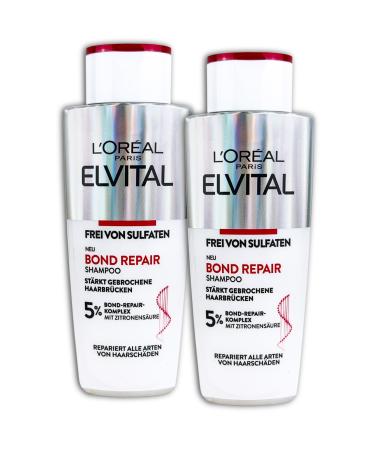 L'OR AL Pack of 2 L'Or al Paris Elvital Bond Repair Anti-Damage Hair Shampoos 2 x 200 ml