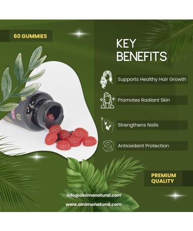 ALNIMA Halal Hair Skin & Nails Gummies with Collagen & Biotin Beauty Support for Women | 60 Gummies Halal Certified Non-GMO Made in USA - Buy Online on GoSupps.com