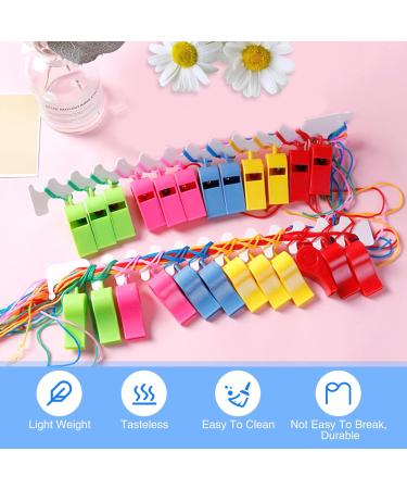 Buy Belihome 72-Piece Set of Colorful Plastic Whistles for Kids - Perfect for School Sports & Events | Adjustable Referee Pipe in 5 Colors - Buy Online on GoSupps.com