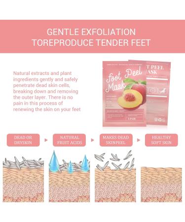 3 Pair Foot Peeling Mask Socks - Moisturizing Foot Mask for Dry & Cracked Feet - Easy Corn Removal - Foot Spa Treatment for Men & Women - Buy Online on GoSupps.com