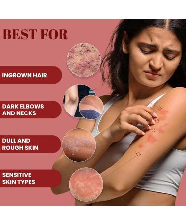 Aloe vera Sandalwood Hibiscus Body Scrub | Lightens Dark Area like Neck & Elbows | Smoothen Bumpy Legs & Hands | Remove Dead Skin | Enriched with Pearl Paste Orange Peel Rose | 100gm - Buy Online on GoSupps.com