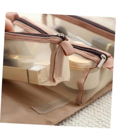 Valiclud 3-Piece Removable Medicine Organizer - Foldable Bathroom Hanging Bag for Travel | Yellow Toilet & Razor Storage 55x24x3cm - Buy Online on GoSupps.com