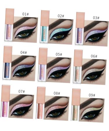 Mipcase 2 Pcs Eyeliners Metallic Makeup Heart Puff Makeup Glow Eye Powder Eye Shadow Flash 1 count (Pack of 1) As Shownx2pcs - Buy Online on GoSupps.com