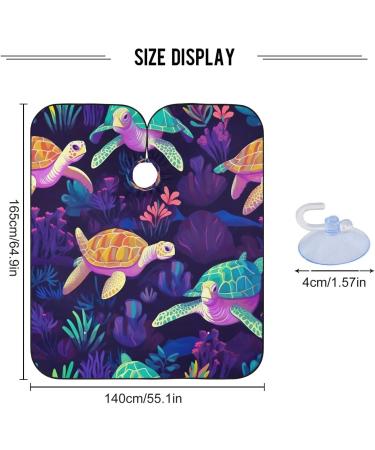 Kigai Sea Turtles Barber Cape - Waterproof Hair Cutting Cape for Men & Women | Adjustable Snap Closure Professional Salon Hairdressing Cape - Buy Online on GoSupps.com