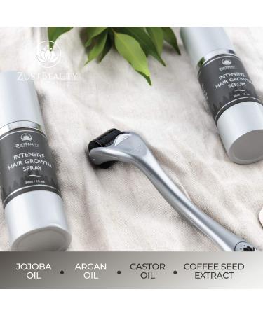 ZustBeauty Beard and Hair Growth Derma Roller Kit - Scalp Stimulator, Serum, Spray - for Men and Women - Buy Online on GoSupps.com