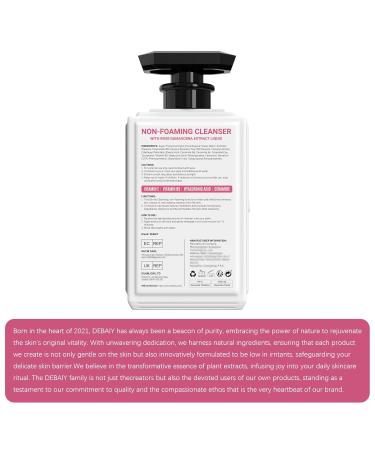 Rose Non-Foaming Hydrating Facial Cleanser with Ceramides - 16 FL OZ | Gentle Makeup Remover for Women | Family-Friendly Hydration & Purification - Buy Online on GoSupps.com