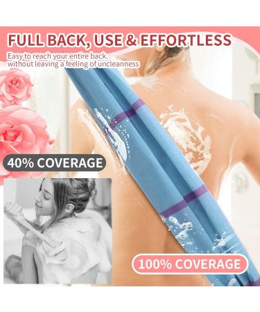 Yiwoo 3 Pack Back Scrubber for Shower - Exfoliating Washcloth Set for Men and Women - Buy Online on GoSupps.com