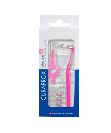 Curaprox interdental brush set CPS 08 Prime Start starter set with 5 brushes 2 different owners pink 0.8 mm diameter 3.2 mm effectiveness pink 1 piece (1 Pack)