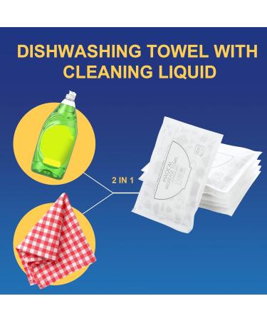Portable Cleaning Wipes & Camping Dish Soap - Powerful Grease Removal 30 pcs for Travel & Camping - Buy Online on GoSupps.com