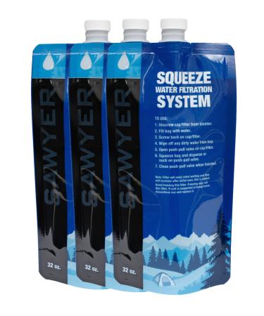 Sawyer Products Squeezable Pouches for Squeeze Water Filtration System 32 - Ounce - Buy Online on GoSupps.com