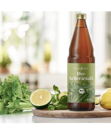 Effective Nature Celery Juice 750ml - Organic Biodynamic German Juice Low Calorie & Nutrient-Rich - Buy Online on GoSupps.com