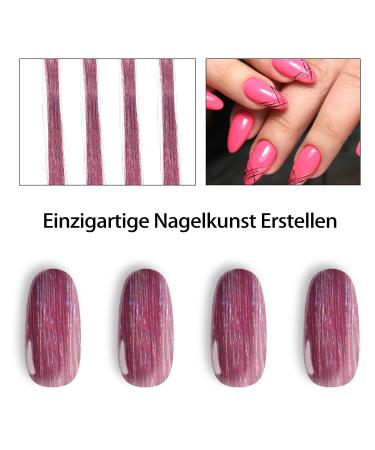 800 Glitter Strands of Hair Lametta | 120 cm Tinsel Hair Extensions | Pink & Purple Fairy Hair Kit - Buy Online on GoSupps.com