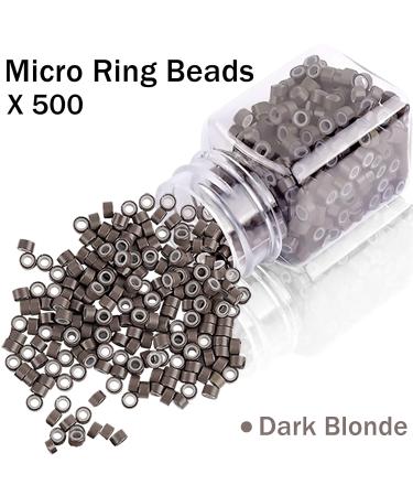 Duufin Dark Blonde Microring Extensions Set - 500 Rings Tools & Clips for Easy Hair Extensions - Buy Online on GoSupps.com