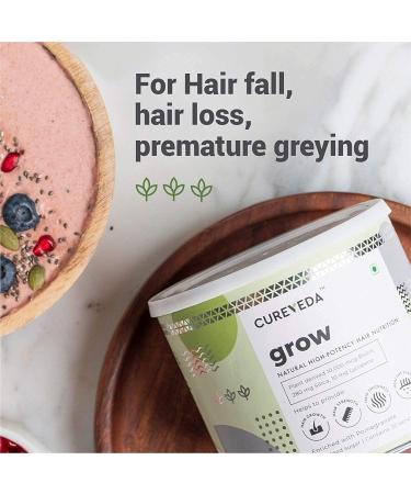 AZAZ Cureveda Plant Based Biotin 10000mcg Powder - Hair Nutrition for Hair Growth, Scalp Health & Preventing Hair Fall - 30 Servings (150gm) - Buy Online on GoSupps.com