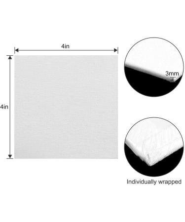 Dele 24 Pack Mini 4x4 Canvas Panels - Acid Free Artist Boards for Oil & Acrylic Painting - White - Buy Online on GoSupps.com