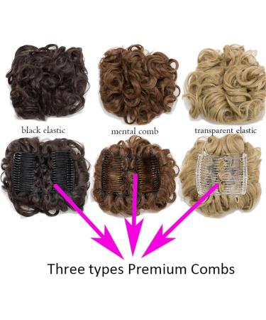 Hair Bun Hairpiece for Women Synthetic Combs Messy Bun Hair Piece Wave Curly Dish Hair Bun Extension Thick Curly Chignon Hairpiece Clip in Scrunchies Ponytail Extension for Women Hair Chignons(4T30) - Buy Online on GoSupps.com