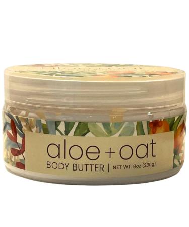 Greenwich Bay Trading Company Aloe Oat Body Butter | Luxurious Moisturizing Cream with Aloe Vera and Oat Extract | 8 oz