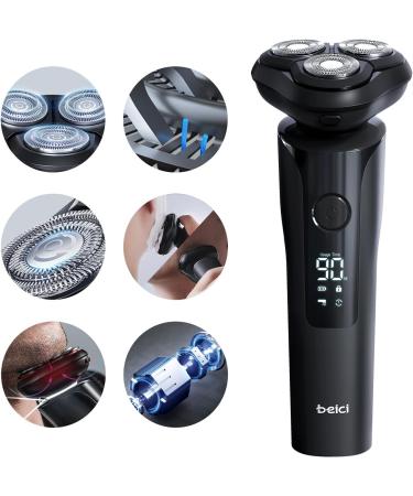 Men's Electric Rotary Shaver | 3D Floating Cutter Fast Charge Waterproof - Ideal Gift for Dad Husband or Boyfriend - Buy Online on GoSupps.com
