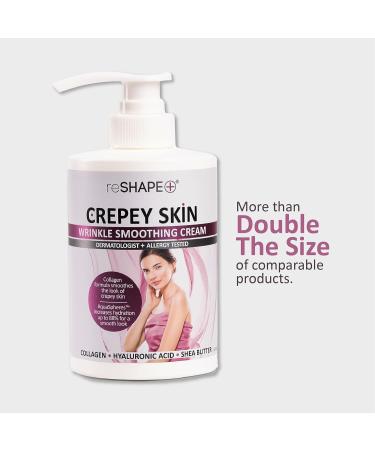 Reshape+ Crepey Skin Treatment Cream - Anti Aging Moisturizer with Collagen & Hyaluronic Acid for Face, Arms, Neck & Body - 15 Fl Oz - Buy Online on GoSupps.com