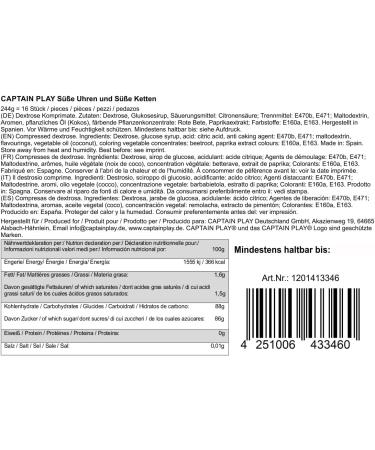  CAPTAIN PLAY CAPTAIN PLAY Bonus Box Candy Box Dextrose Necklaces and Watches Dextrose 16 pieces in individual packaging 244 g - Buy Online on GoSupps.com