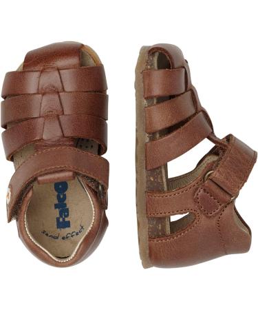 Falcotto Alby Closed Toe Leather Sandals - Brown (UK 4) - Buy Online on GoSupps.com