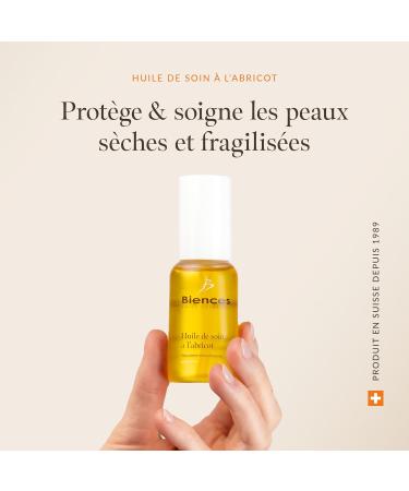 Biences Swiss Cosmetics Apricot Oil for Face and Body Enriched with Vitamin E - 100/100 Yuka & Natural 99.60% - Suitable for the Whole Family - Vegan and 100% Swiss - 50 ml - Buy Online on GoSupps.com